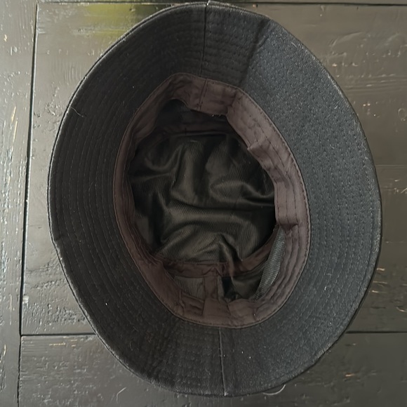 Two Cotton Bucket Hats, Yellow & Black with Smiley Face Patch - Picture 4 of 4